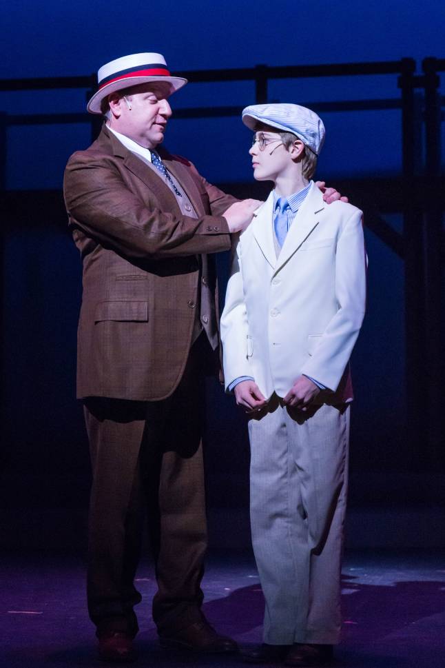 David Kincannon (left) and Carter Novinger (left) as Father and Edgar in the song What a Game